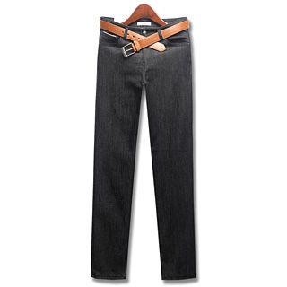 Contrast-trim Straight-cut Jeans