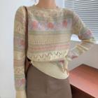 Pattern Perforated Sweater