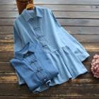 Frog Buttoned Denim Shirt