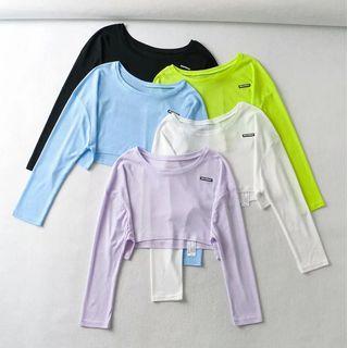 Long-sleeve Applique One-shoulder T-shirt
