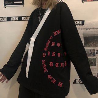 Couple Matching Long Sleeve Lettering Top