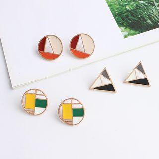 Colour Block Geometric Earring