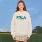 Rola Embroidered Boxy Sweatshirt Ivory - One Size