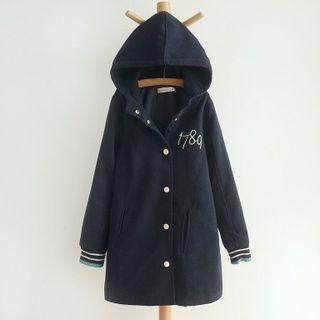 Embroidered Hooded Knit Jacket