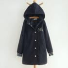 Embroidered Hooded Knit Jacket