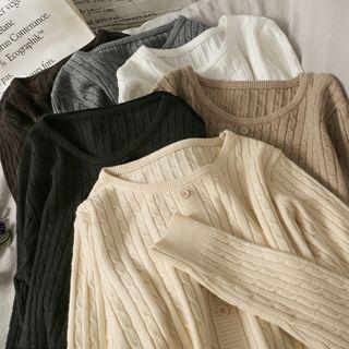 Slim-fit Cable-knit Top In 6 Colors