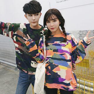 Couple Matching Camouflage Long-sleeve Sweatshirt