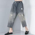Ripped Cropped Jeans As Shown In Figure - One Size