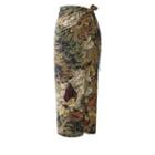 Fitted Tie-waist Leaf Print Midi Skirt