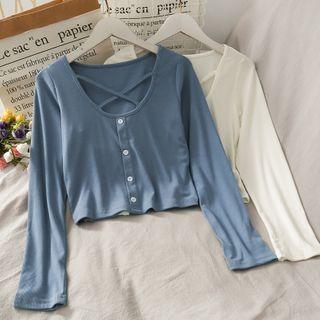 Strappy U-neck Crop T-shirt