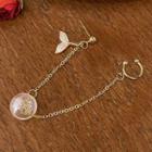 Mermaid Tail Faux Pearl Chain Alloy Earring 1 Pc - Gold - One Size