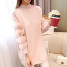 Fluffy Long-sleeve Dress