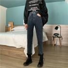Fleece Lined Straight-leg Jeans