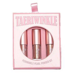 Beige Chuu - Taeri Winkle Pearl Powder Kit: #266 Hidden Brown + #267 Bestie Pink + #268 Glow Peach 1set X 3pcs