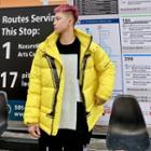 Lettering Zip-up Down Jacket