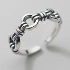 Knot Sterling Silver Open Ring Silver - One Size