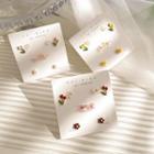 Set Of 4: Sterling Silver Stud Earring