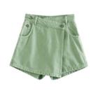 Irregular Denim Mini Skort