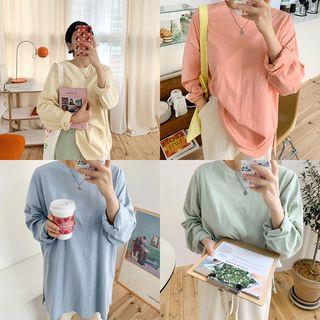 Pastel-color Long T-shirt