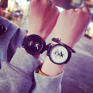 Print Couple Matching Strap Watch