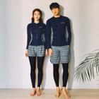 Couple Matching Ling-sleeve Rash Guard / Bikini / Shorts / Set