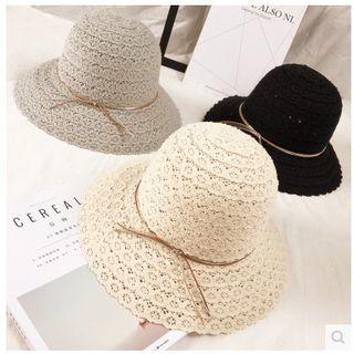 Bow Crochet Bucket Hat