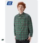 Fringed-hem Checker Shirt