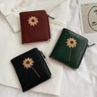 Floral Embroidered Short Wallet