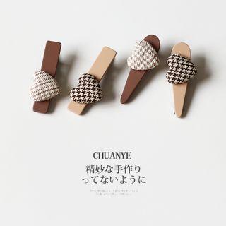 Houndstooth Heart Hair Clip