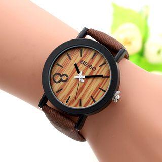Wooden Patterned Strap Watch