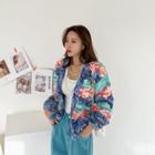 Color-block Chunky-knit Open Cardigan Multicolor - One Size