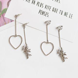 Angel & Heart Non-matching Earring