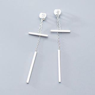 925 Sterling Silver Bar Dangle Earring 1 Pair - Dangle Earring - One Size