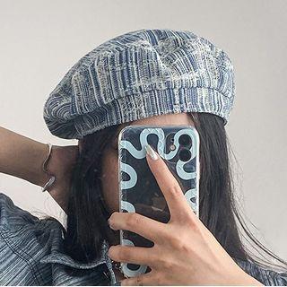 Striped Beret Stripe - Blue & White - One Size