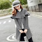 Ruffle Long-sleeve Knit Coat