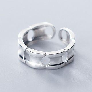 Cutout Open Ring S925 Sterling Silver - As Shown In Figure - One Size
