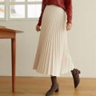 Napped Long Pleated Skirt