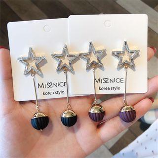 Star Earring Dark Green - B