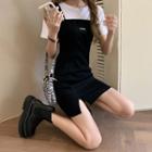 Short-sleeve T-shirt / Mini A-line Overall Dress