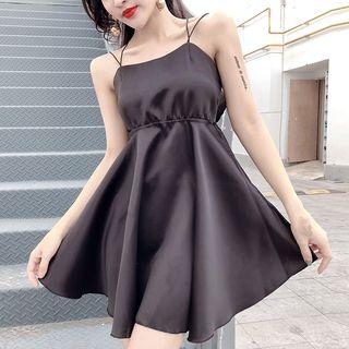Strappy Open Back Mini A-line Dress