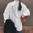 Tie-neck Oversized Shirt