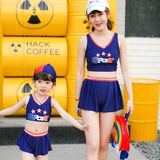 Family Matching Set: Lettering Tankini + Swim Skirt
