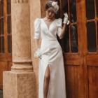 Elbow-sleeve Slit Sheath Cocktail Dress (various Designs)