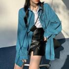 Corduroy Shirt Jacket / Asymmetrical A-line Skirt
