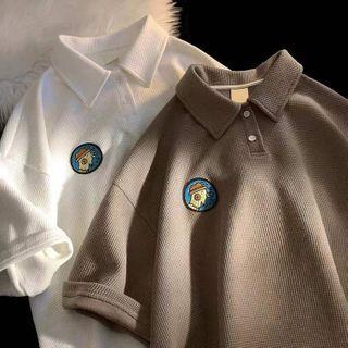 Cartoon Embroidered Polo Shirt