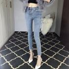 Jeans Sheath Cropped Pants