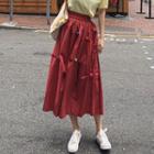 Midi Pom Pom A-line Skirt