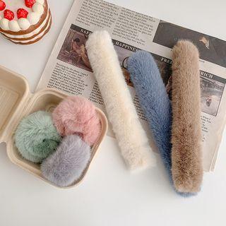 Faux Fur Snap Hair Tie
