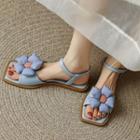 Flower Ankle-strap Flat Sandals