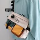 Color Block Crossbody Bag / Bag Charm / Brooch / Set